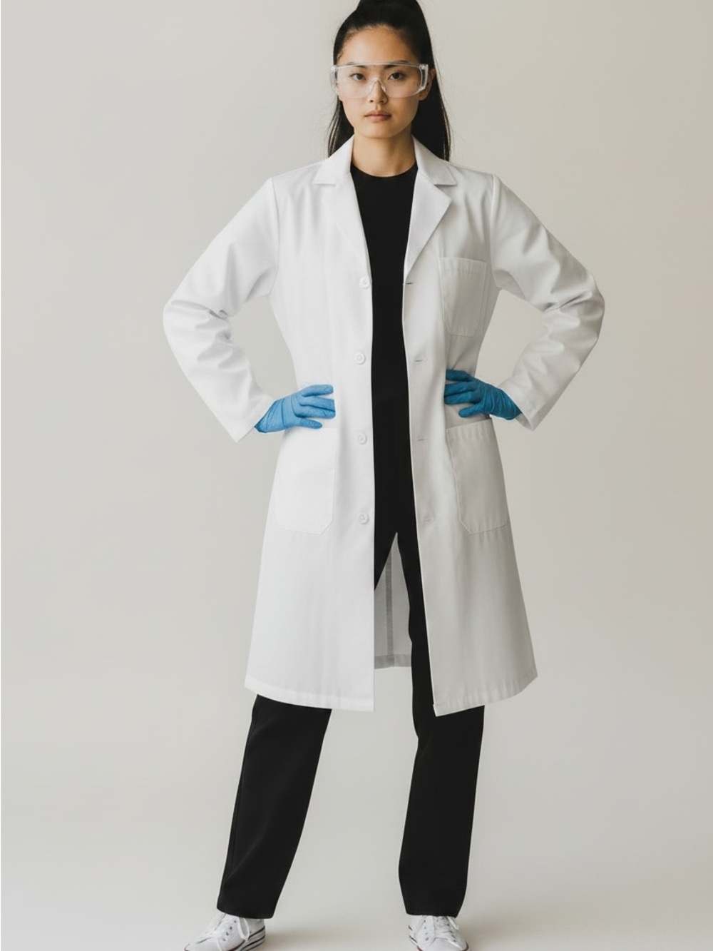 Unbranded Unisex White Lab Coat | Size Small (Fits Medium)